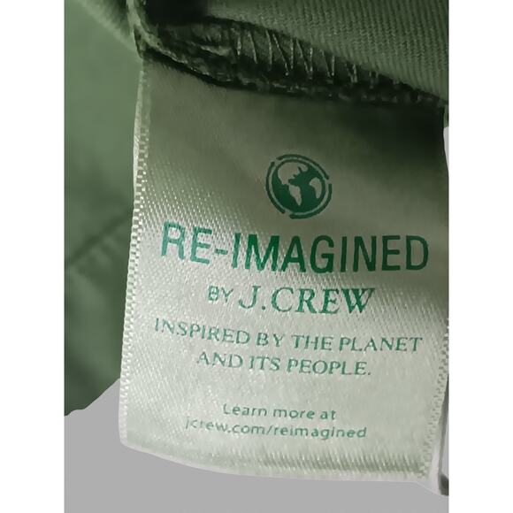 J.Crew Green Zip Front Utility Romper Shorts Size 6 Cotton Elastic Waist - Picture 14 of 16